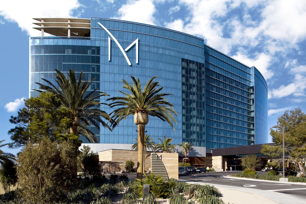 M Resort Spa Casino modern glass tower overlooking the Vegas Valley from Henderson